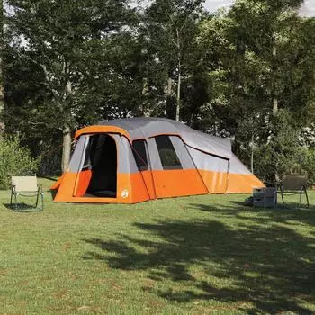 vidaXL 20 Personen Grau und Orange Taft Wasserdicht