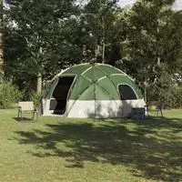 vidaXL Kuppelzelt 12 Personen Gr&uuml;n Taft