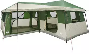 vidaXL mit Regenfly wasserdicht 14 Personen Gr&uuml;n