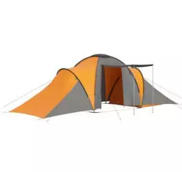 vidaXL Kuppelzelt 6P orange/grau