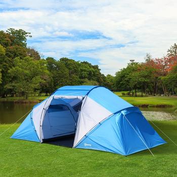 Outsunny Campingzelt 46x 23x 195 cm blau, weiß A20-044