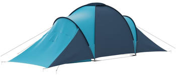 vidaXL Dome Tent 6P light blue/blue