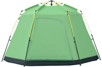 Outsunny Campingzelt 6 Personen schnellöffnend 320x320x180cm grün/schwarz
