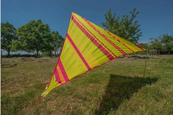 BENT Zip Canvas verbindbares Sonnensegel, 250x250cm, stripe lime punch
