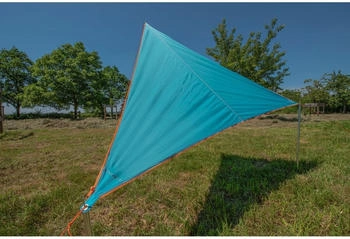 BENT Zip Canvas verbindbares Sonnensegel, 250x250cm, t&uuml;rkis