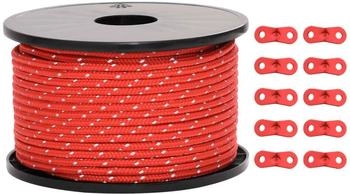 vidaXL Zeltleine Reflektierend mit Seilspannern 50 m 5 mm