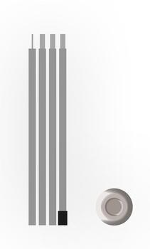 BENT Aufstellstange, Stahl, 180cm