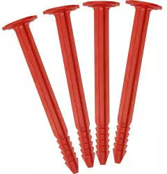 SwissPiranha RT150 Zeltheringe 4-St&uuml;ck mit S&auml;ckli Beutel red