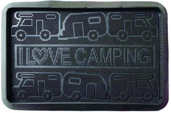 Arisol I love Camping Fußmatte, 40x60cm, schwarz