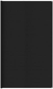 vidaXL Zeltteppich 400x700 cm Schwarz HDPE