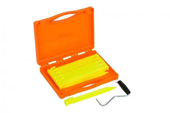 Vango Bolzen Kunststoff Hering Set 22cm x 12 Heringe Aufbewahrungskoffer, gelb
