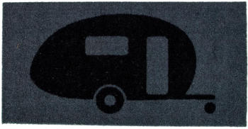 Bo-Camp Fußmatte mit Druck, 25x50cm, Grau, Caravan
