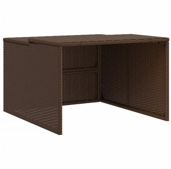 vidaXL Robot Mower Garage 86x90x52/57 cm Poly Rattan Brown (365405)