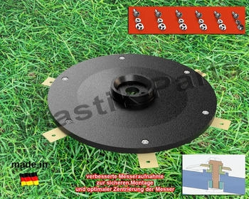 plastik-parts 6 Klingen Messerteller für Husqvarna 305 310 315 405 415 435 535 ohne Messer