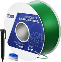 50m Universal Begrenzungskabel F&uuml;r M&auml;hroboter + 200 Erdn&auml;gel + 12 Kabelverbinder,