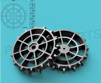 plastik-parts Antriebsräder 2er Set Offroad Profil für Gardenline R800 Easy R800 Easy+
