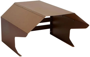 Mendler Mähroboter-Garage HWC-L43 Metall 40x59x69cm braun