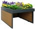 Mendler Mähroboter-Garage mit Pflanzkasten MCW-L45 WPC Metall 40x60x73cm Eiche-Optik
