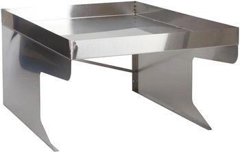 Mendler XL Mähroboter-Garage mit Pflanzkasten HWC-G60 Metall 47x70x100cm Edelstahl