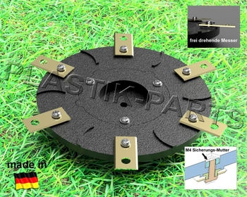 plastik-parts 6 Klingen Messerteller für Blumfeldt Garden Hero ohne Messer