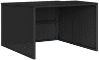 vidaXL M&auml;hroboter-Garage Schwarz 86x90x52/57 cm Poly Rattan