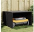 vidaXL Mähroboter-Garage 86x90x52/57 cm Poly Rattan Schwarz