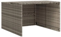 vidaXL M&auml;hroboter-Garage Grau 86x90x52/57 cm Poly Rattan