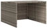 vidaXL Mähroboter-Garage 86x90x52/57 cm Poly Rattan grau