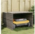 vidaXL Mähroboter-Garage 86x90x52/57 cm Poly Rattan grau