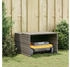 vidaXL Mähroboter-Garage 86x90x52/57 cm Poly Rattan grau
