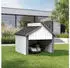 Mucola Wooden garage for robotic lawnmower grey/white