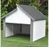 Mucola Wooden garage for robotic lawnmower grey/white