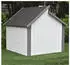 Mucola Wooden garage for robotic lawnmower grey/white