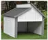 Mucola Wooden garage for robotic lawnmower grey/white