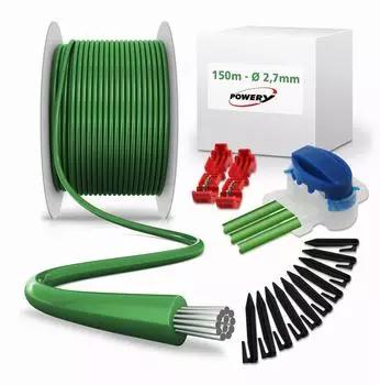 Powery M&auml;hroboter Begrenzungskabel Reparatur-Set 150m, 2,7mm
