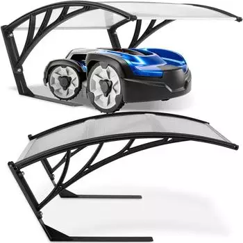 TecTake M&auml;hroboter-Garage Domus transparent, Polycarbonat/Aluminium, 81x48x100cm