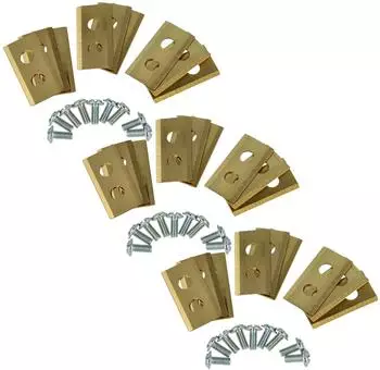 vhbw Ersatzmesser für Worx Landroid M1000i / WR155E, gold, Stahl, Titanbeschichtung, 27er-Pack (182363273-18)