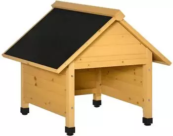 Outsunny M&auml;hrobotergarage Tannenholz, gelb, 75x76x70cm (845-361)