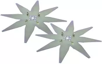 vhbw Ersatz-Messer (8-Stern) f&uuml;r Zucchetti Lizard 200Z05100A, grau, Stahl, 2er-Pack (183501428-5)