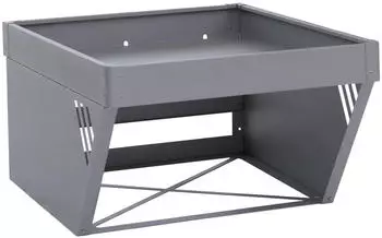 Proregal M&auml;hroboter-Garage Mit Pflanzkasten 40x60x70cm Dach Unterstand Metall Grau