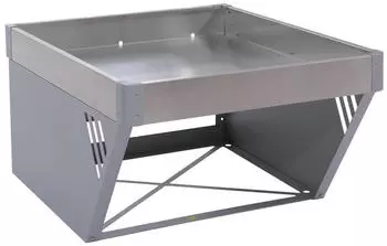 Proregal M&auml;hroboter-Garage Mit Pflanzkasten 40x60x70cm Dach Unterstand Metall Silber-Grau