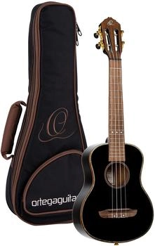 Ortega Tenor Ukulele Akustisch Onyx Series Inklusive Gigbag Fichte, Mahagoni, Schwarz (RUOX-TE)