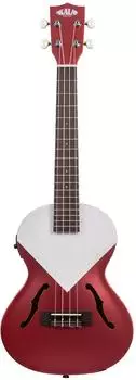 Kala KA-JTE-CHRD Chicago Red Archtop Tenor Ukulele, with EQ & Case (UC-T)