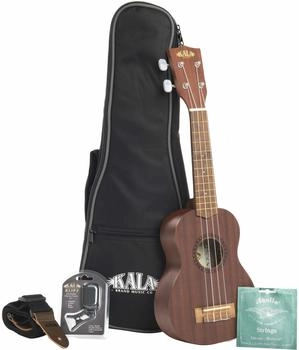 Kala KA-15-S-BNDL Satin Mahogany Soprano Ukulele Starter Kit