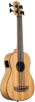 Kala U-BASS UBASS-ZEB-FS Bass-Ukulele mit gepolsterter Tasche, Zebraholz