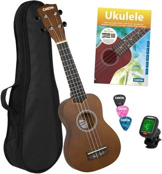 Cascha Sopran Ukulele Linden Set braun (HH3956)