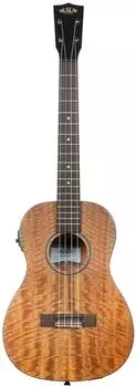 Kala KA-CM-BE Curly Mango Baritone Ukulele, with EQ and Bag