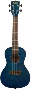 Kala KA-CEMB Blue Exotic Mahogany Concert Ukulele, with Bag (UB-C)