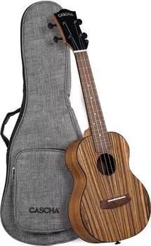 Cascha Concert Ukulele Zebra Wood