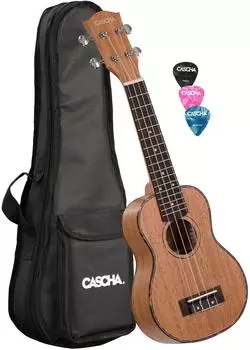 Cascha Premium Sopran Mahagoni Ukulele Set Neu